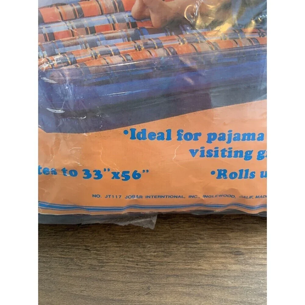VTG 80s 90s Jobar International Slumber Bed Inflatable Mattress Pillow Pool Viny